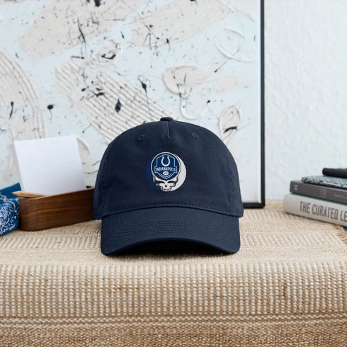 Indianapolis Colts Grateful Dead Stealie Dad Hat - navy